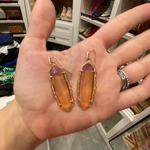 Kendra Scott clear irridescent earrings